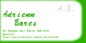 adrienn barcs business card